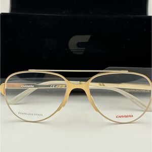 Carrera Glass Frames Semi Matte Gold-tone Aviator